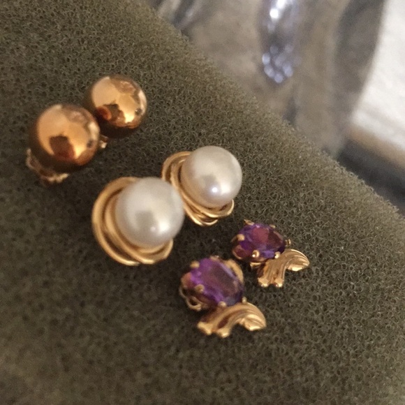 14K stud earrings choose 1 pair - Picture 2 of 4